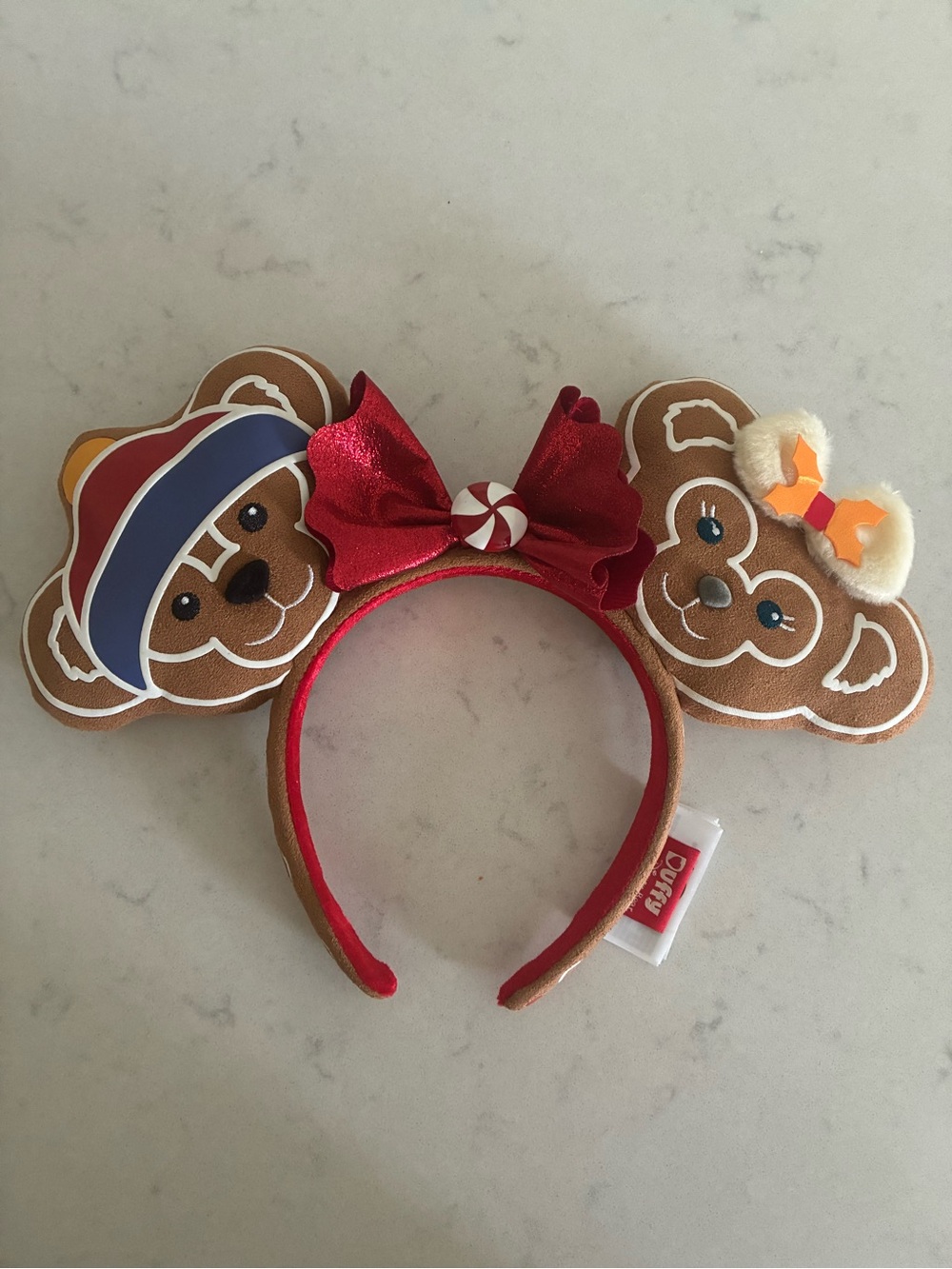 Disney Duffy & shelliemay bear gingerbread holiday ears headband 🤎🐻